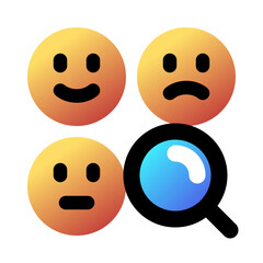 Editable sentiment analysis, emotion vector icon. AI technology, artificial intelligence, computer. Part of a big icon set family. Perfect for web and app interfaces, presentations, infographics, etc