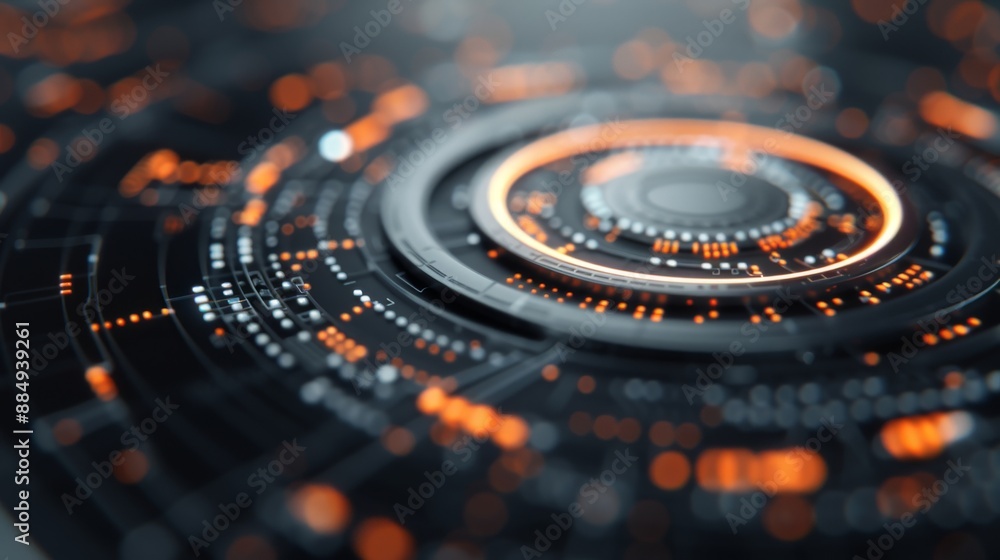Poster futuristic particle explosion - abstract technology background with dynamic elements