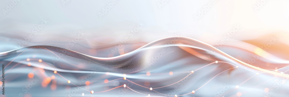 Poster futuristic minimalism - abstract digital background with clean lines and tech patterns