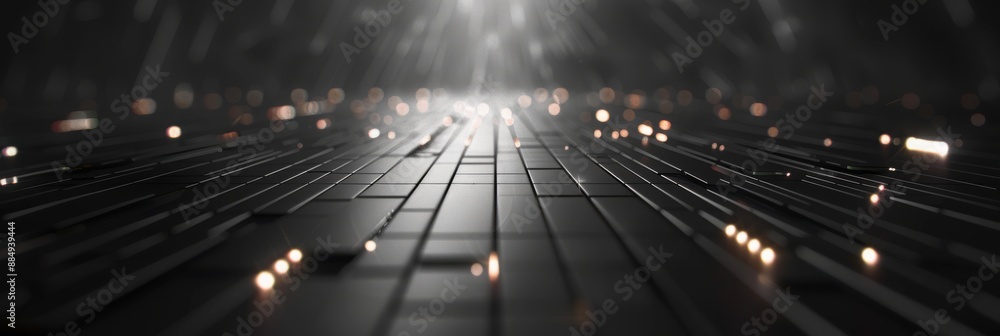 Poster futuristic technology at work: abstract digital patterns presentation backdrop