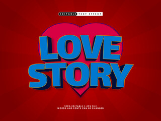 love story editable text effect in love and romance text style