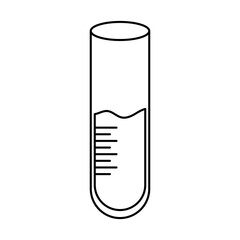 Chemical test tube icon. Chemistry lab flask outlined. Experiment flask