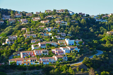 Many villas on the hill