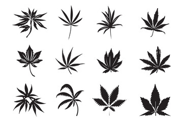 Creative Black Weed Vector Silhouette Art,
Modern Black Weed Vector Silhouette Illustration