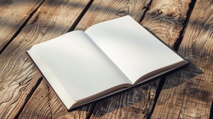 Fototapeta premium Empty notebook with space on table