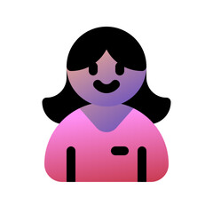 Editable female employee, person, user, worker, profession vector icon. Business, work, job, office. Part of a big icon set family. Perfect for web and app interfaces, presentations, infographics, etc