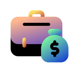 Editable salary, briefcase, profession, money, wage, paycheck evector icon. Business, work, job. Part of a big icon set family. Perfect for web and app interfaces, presentations, infographics, etc