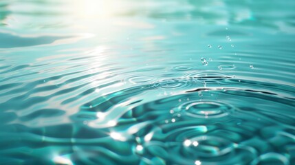 Obraz premium Organic lines illustration with realistic water ripples and serene reflections