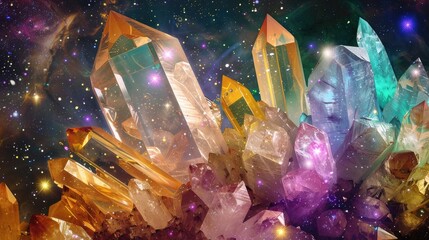 Healing Crystals in Cosmic Environment