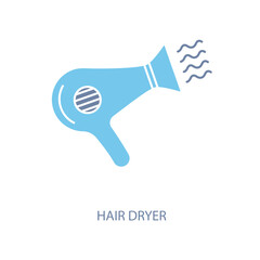 hair dryer concept line icon. Simple element illustration. hair dryer concept outline symbol design