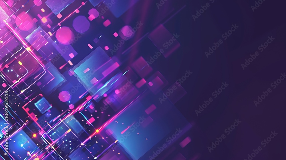 Poster futuristic abstract technology background with dynamic lines and digital wave patterns for innovatio