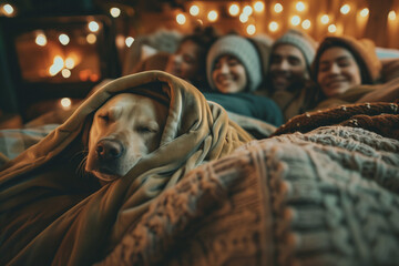a group of friends relaxing in a cozy atmosphere