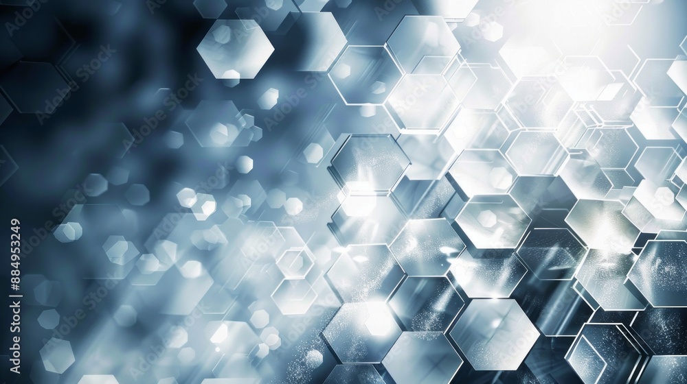 Poster geometric hexagon pattern abstract technology background design element