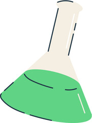 chemical tube with liquid icon illustration