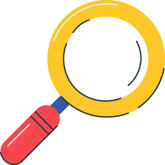magnifying glass icon illustration