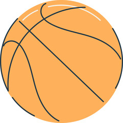 basketball ball icon illustration