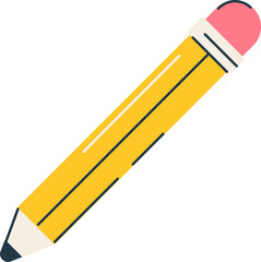 pencil with eraser icon illustration