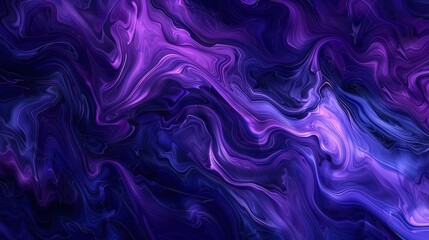 Obraz premium Deep purple and indigo fluid abstract background with swirling marbled patterns provides dramatic visual texture for digital presentations.