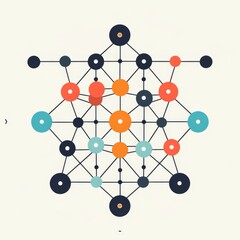 Obraz premium Neural Network Illustration with Interconnected Nodes and Lines. AI-Generated 4K High-Resolution Wallpaper Showcasing How Artificial Intelligence Algorithms Learn and Make Decisions. Distributed Desig