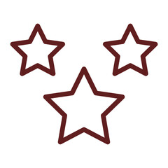 star Vector Line Maroon Icon Design