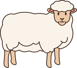Cartoon Illustration Sheep Animal