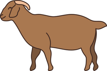 Goat Animal Cartoon Illustration