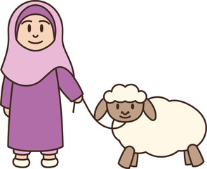 Cartoon Illustration Sheep Animal