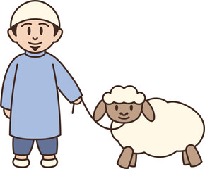 Cartoon Illustration Sheep Animal