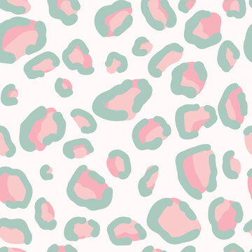 Seamless animal pattern with dots. Leoprint, vector