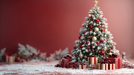 Abstract festive Christmas tree background