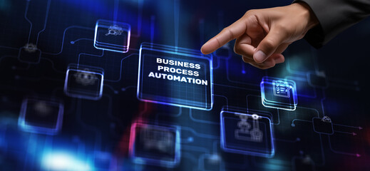 Futuristic Business Process Automation Innovation Technology concept