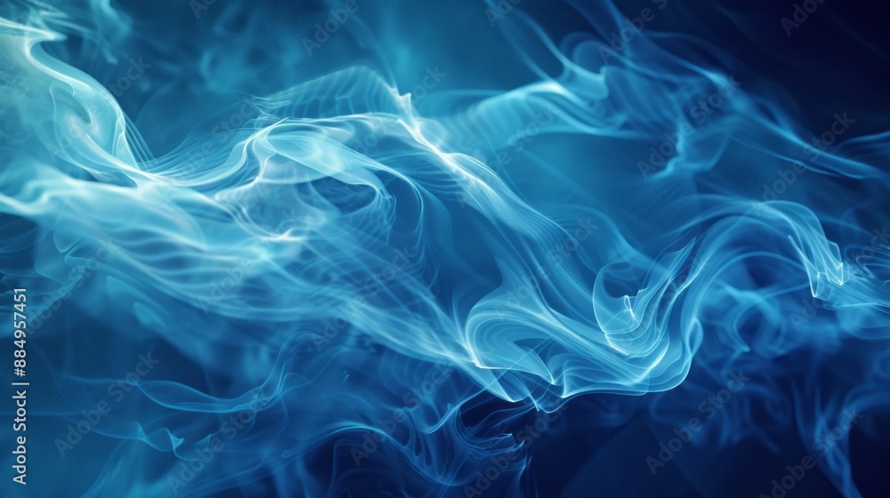 Poster abstract technology blue background with 3d particles: futuristic concept of blue wave shapes, digit
