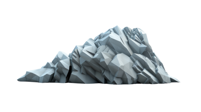Rock formation, low poly, game asset, low polygonal geometric