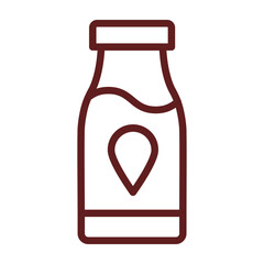 Disposable packaging trends Vector Line Maroon Icon Design
