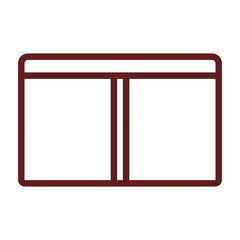 Zerowaste packaging Vector Line Maroon Icon Design