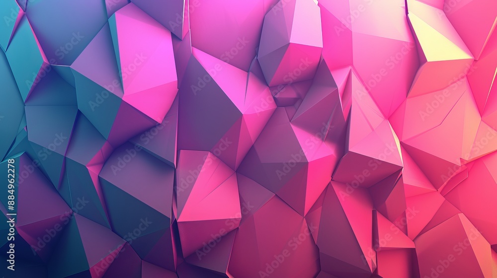 Poster futuristic technology abstract background with computer-generated polygonal network shapes, high-tec
