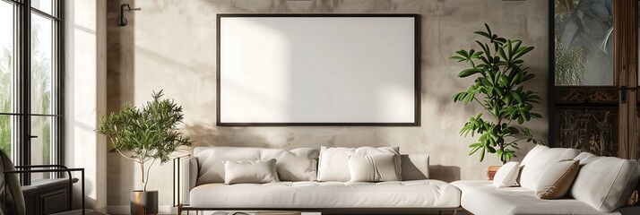 living room frame mockup