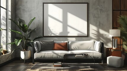 living room frame mockup