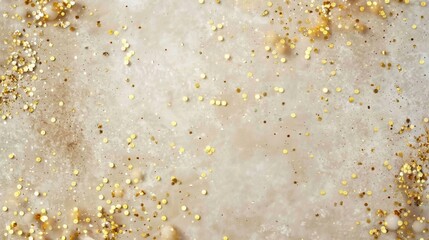 Obraz premium Golden decorations and sparkling lights creating a festive and elegant atmosphere, with a glittery background.