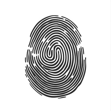 recommend clip art: fingerprint line on white background