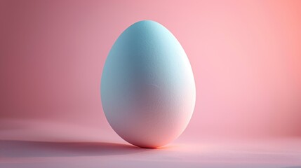 Fototapeta premium A softly colored background with a retro-styled egg, positioned elegantly on the right side