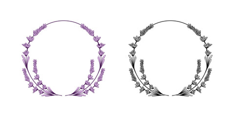 Fototapeta premium Lavender Flower Frame Design Illustration vector eps format suitable for your design needs logo illustration animation etc