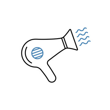 recommend clip art: hair dryer concept line icon. Simple element illustration. hair dryer concept outline symbol design