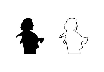 Father and Daughter Silhouette Design Illustration vector eps format suitable for your design needs logo illustration animation etc