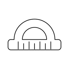 Fototapeta premium Outline ruler icon. Measure ruler line icon. Linear ruler. Editable stroke