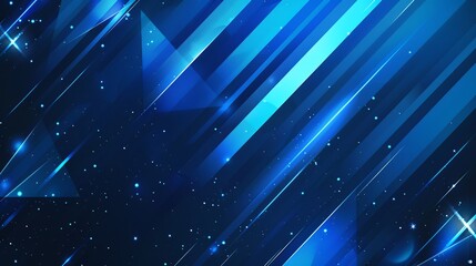 Blue geometric shape abstract technology background: modern digital design featuring intricate patterns and shapes representing innovation, futuristic concepts, and high-tech imagery


