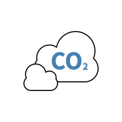 co2 concept line icon. Simple element illustration. co2 bottle concept outline symbol design.