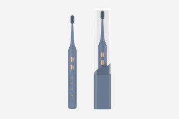 Ultrasonic Electric Toothbrush Rechargeable Tooth Brushes. 3d illustration