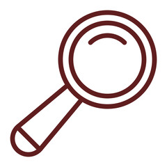 Magnifing Glass Vector Line Maroon Icon Design