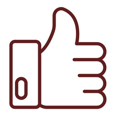 Like Vector Line Maroon Icon Design